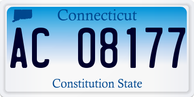 CT license plate AC08177