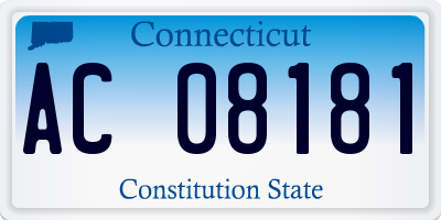 CT license plate AC08181