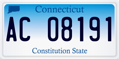 CT license plate AC08191