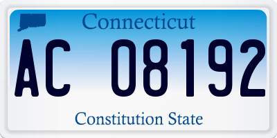 CT license plate AC08192