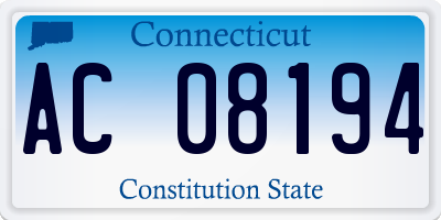 CT license plate AC08194