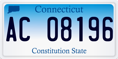 CT license plate AC08196