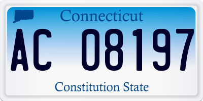CT license plate AC08197
