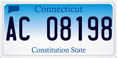 CT license plate AC08198