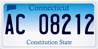 CT license plate AC08212