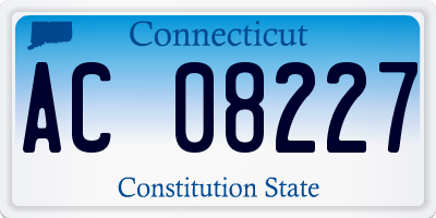 CT license plate AC08227