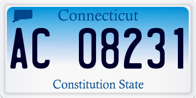 CT license plate AC08231