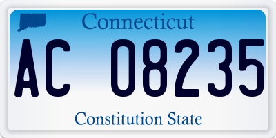 CT license plate AC08235