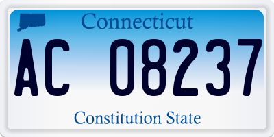 CT license plate AC08237