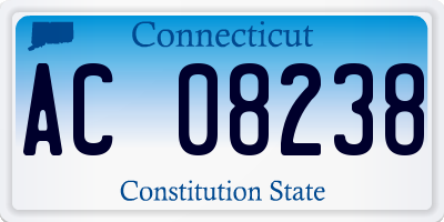 CT license plate AC08238