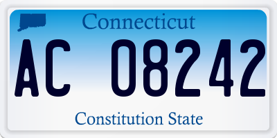 CT license plate AC08242