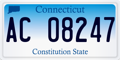 CT license plate AC08247