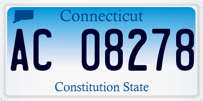 CT license plate AC08278