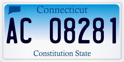 CT license plate AC08281