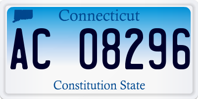 CT license plate AC08296
