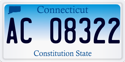 CT license plate AC08322