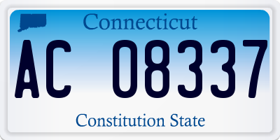 CT license plate AC08337