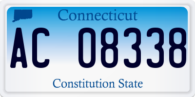 CT license plate AC08338