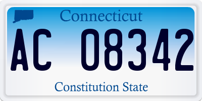 CT license plate AC08342