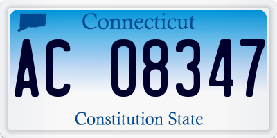 CT license plate AC08347