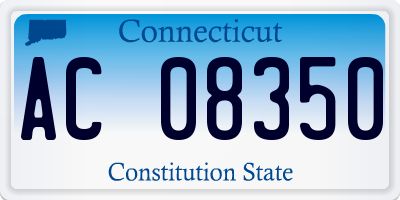 CT license plate AC08350