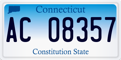 CT license plate AC08357