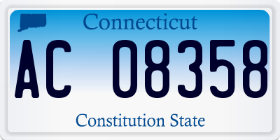 CT license plate AC08358