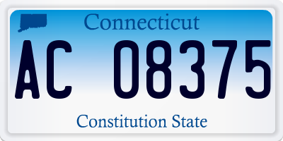 CT license plate AC08375