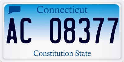 CT license plate AC08377