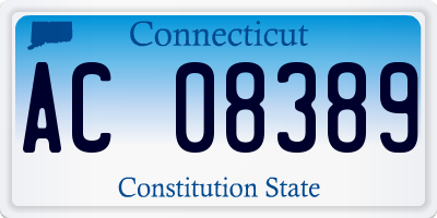 CT license plate AC08389