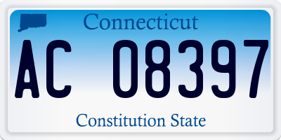 CT license plate AC08397