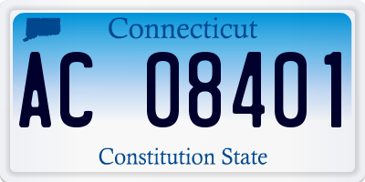 CT license plate AC08401