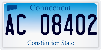 CT license plate AC08402