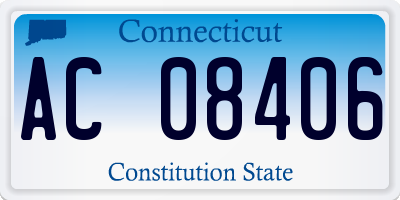 CT license plate AC08406