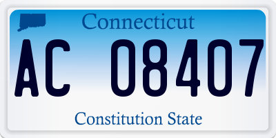 CT license plate AC08407