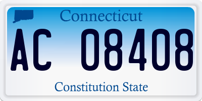 CT license plate AC08408