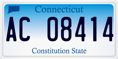 CT license plate AC08414