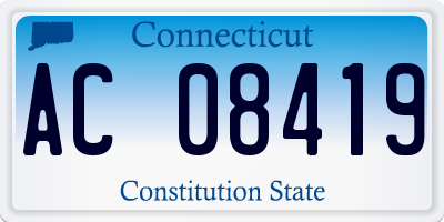 CT license plate AC08419