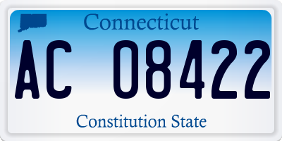 CT license plate AC08422