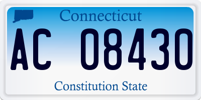 CT license plate AC08430