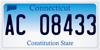 CT license plate AC08433