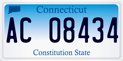 CT license plate AC08434