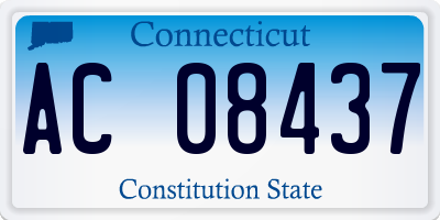 CT license plate AC08437