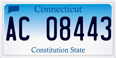 CT license plate AC08443