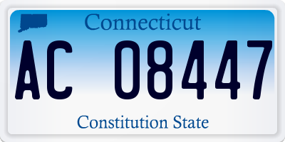 CT license plate AC08447