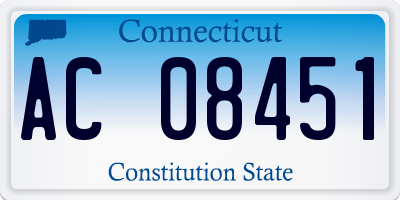 CT license plate AC08451