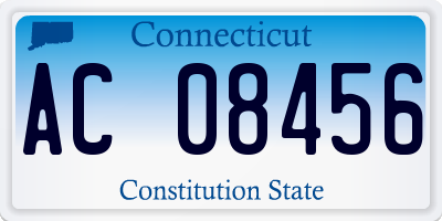 CT license plate AC08456
