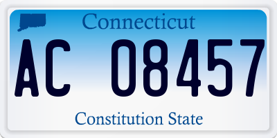 CT license plate AC08457