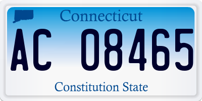 CT license plate AC08465