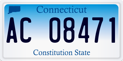 CT license plate AC08471